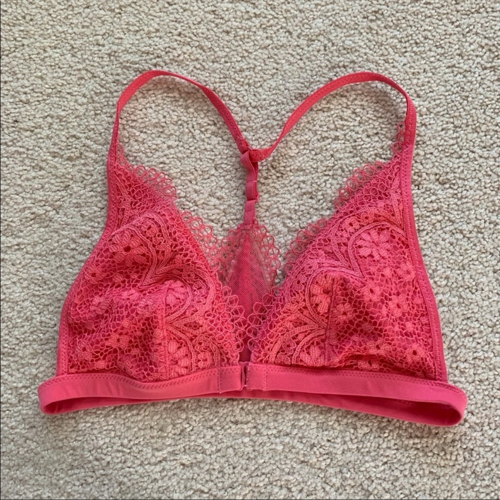 Victorias Secret pink lace bralette
